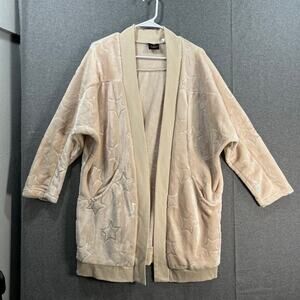 BumbleBella by Jill Martin Velvet Soft Cardigan with Sequin Charming Ivory XS/S